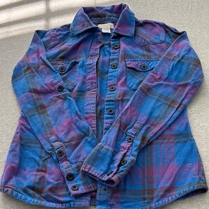 O'Neill Blue and Purple Plaid Shirt